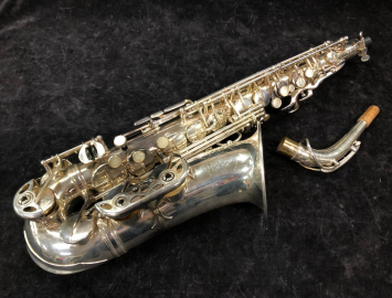 Photo Beautiful Original Silver Vintage Selmer Paris Balanced Alto Saxophone, Serial #30042